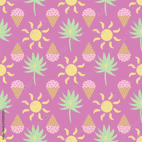 Obraz Colorful summer fun seamless vector pattern