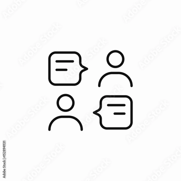 Obraz message conversation icon sign vector
