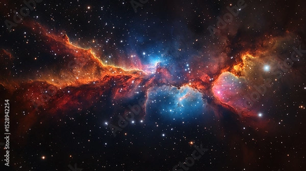 Obraz Vivid Space Nebulae and Sparkling Stars in the Depths of the Universe