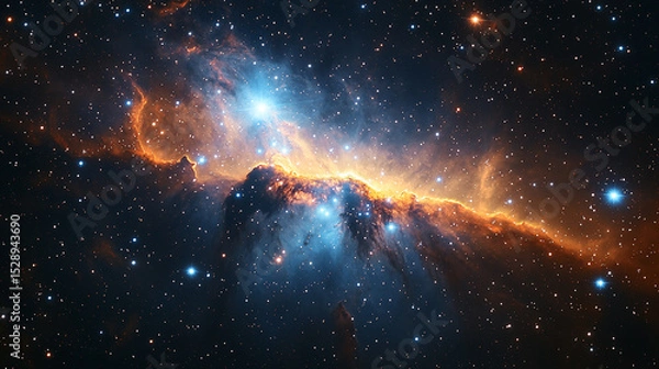 Obraz Cosmic Nebula Illuminated Stars in Deep Space