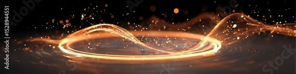 Obraz orange glowing sci-fi wireless charging pad radiating charge aura translucent energy wave design with floating sparks and digital background