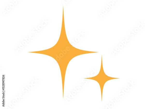 Obraz シンプルなキラキラした星マーク　エフェクト　ベクター素材