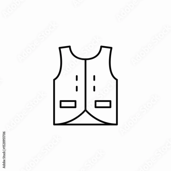 Obraz work vest icon sign vector
