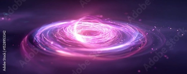 Obraz pink glowing energy-infused wireless charging concept abstract charge swirl and inner sci-fi core glow on futuristic tabletop