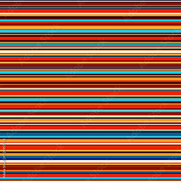 Fototapeta Bold bright striped design Abstract geometric pattern of colorful thin narrow horizontal straight stripes Linear background