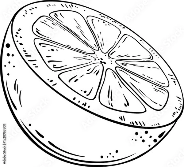 Obraz Orange Fruit Outline Illustration
