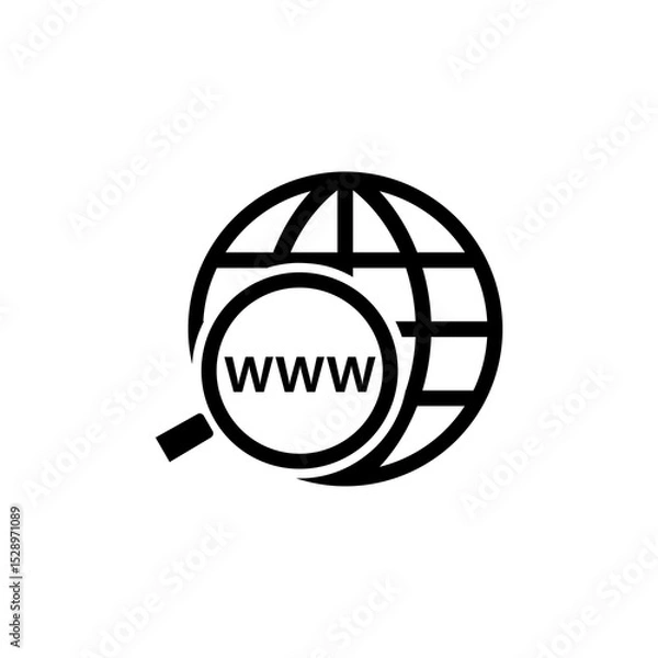 Fototapeta Domain Name Registration icon isolated on white background