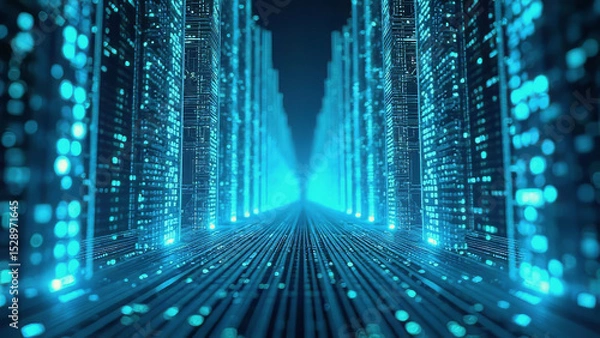 Obraz Digital Velocity: Abstract Data Stream
