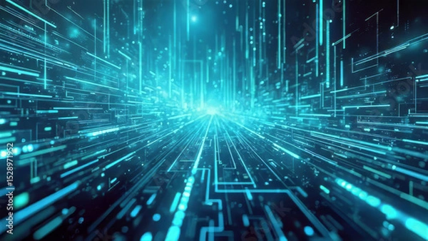 Obraz Digital Velocity: Abstract Data Stream