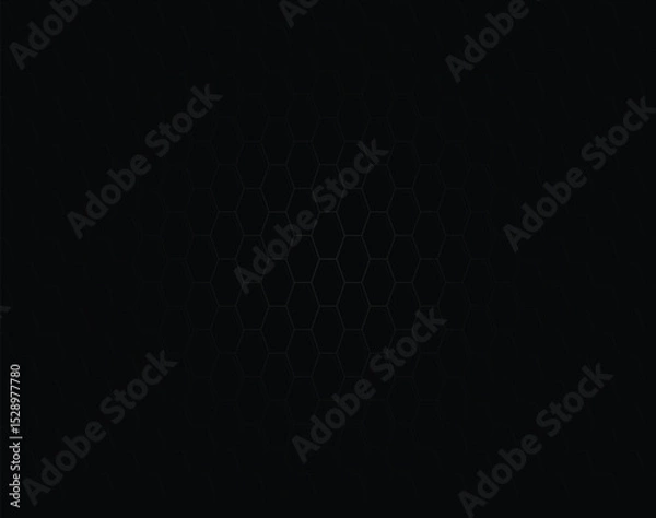 Fototapeta Vector black hexagon pattern background.	
