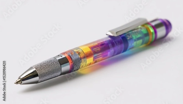 Fototapeta 3D innovative color-changing pen, placed on a bright white surface for visibility