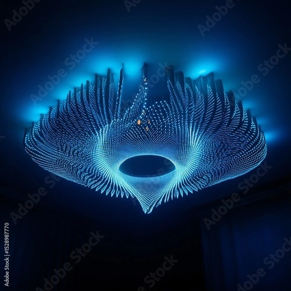 Fototapeta LED ceiling light in 3D, designed for modern homes with adjustable brightness levels.