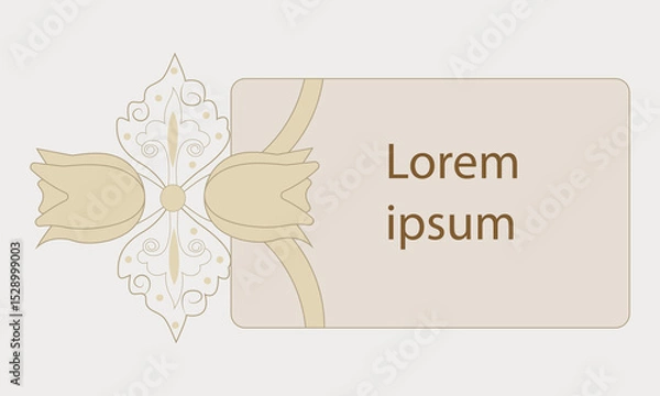 Fototapeta Minimalist Islamic Text Box with Eslimi Motifs – Vector Frame
