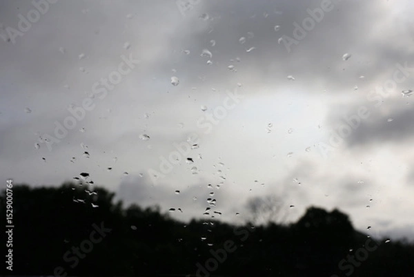 Obraz temps de pluie sur la fenêtre