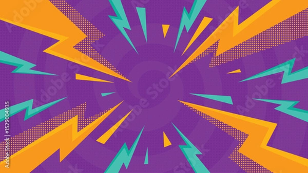 Obraz comic background colorful cartoon playful pop art style 