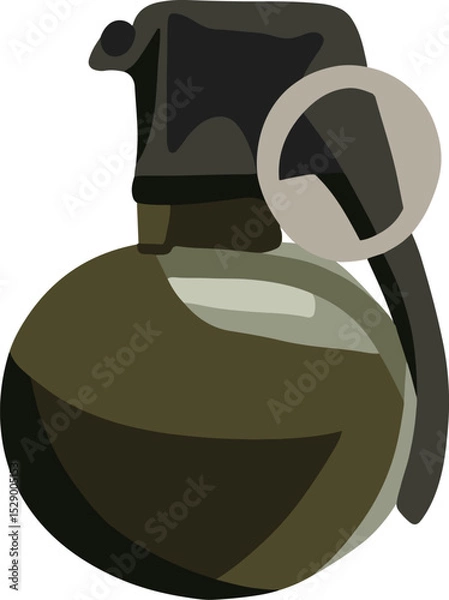 Obraz Vector isolated illustration of a combat grenade.