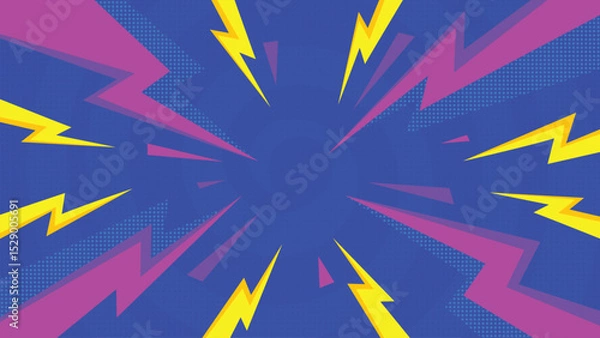 Obraz comic background colorful cartoon playful pop art style 