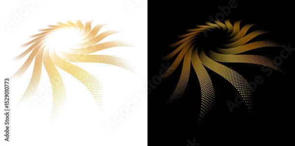 Obraz Design For Cosmetics, Jewelry, Fashion, Medical, Wedding For Banner, Web-Design, Brochure, Background, Visualization. Circular Dots And Particles Vortex.  JPG Element Illustration Branding