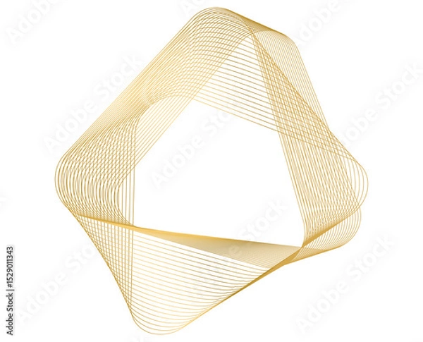 Obraz Design elements. Wave of many glittering lines. Abstract vertical glow wavy stripes on white background isolated. Creative line art. Vector illustration EPS 10 art deco style for wedding invitation