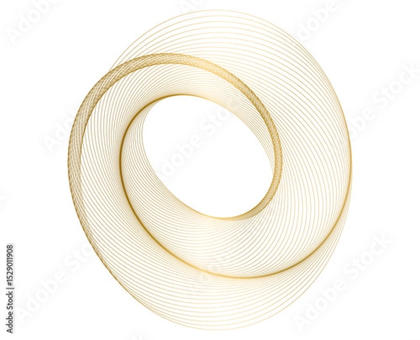 Obraz Tech, Interior, Fashion, and Textile Design Background. Dynamic Geometric Shape with Flowing Lines. Jewerly Abstract Gradient Wireframe Loop. Futuristic Digital Art for Branding Modern Aesthetic