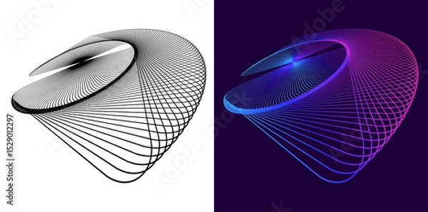 Obraz Design for Jewelry, Fashion, Wedding, Beauty, Textile Design for Web-design, Banner, Presentation, package. Circular Dots and Patterns. Icon, Logo, Background