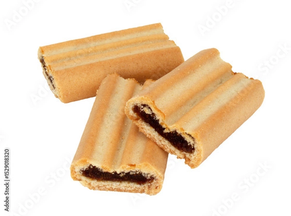 Fototapeta Fig rolls / Transparent background

