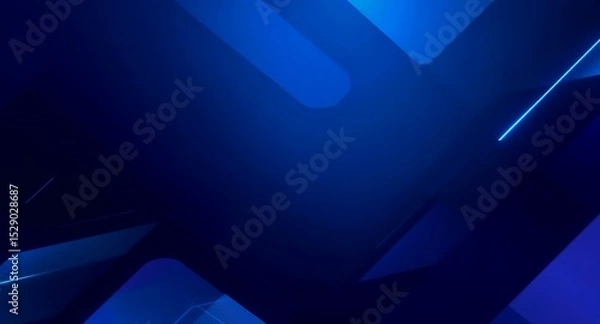 Fototapeta Dynamic Blue Abstract Background: Geometric Design