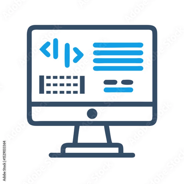 Fototapeta Design & Drawing Tools icon set  computer programs, process production, perception, explore ideas and designers.