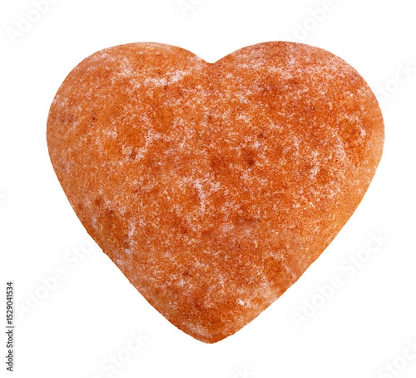 Fototapeta Heart-shaped gingerbread / Transparent background