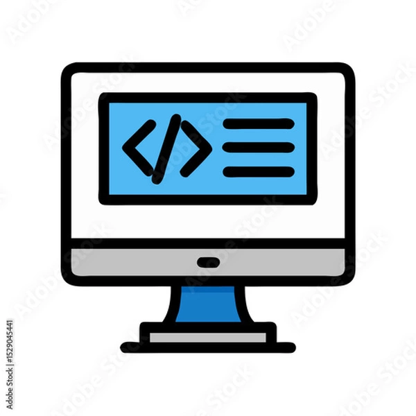 Fototapeta Design & Drawing Tools icon set  computer programs, process production, perception, explore ideas and designers.