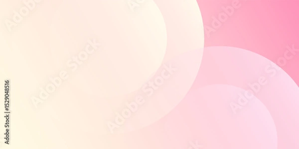 Fototapeta Abstract banner background, pastel colorful, pink and yellow gradations. Circle effect style simple