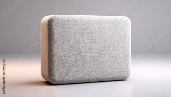 Fototapeta Wool portable speaker mockup in 3D, showing clean design and smooth wool texture, no branding visible.