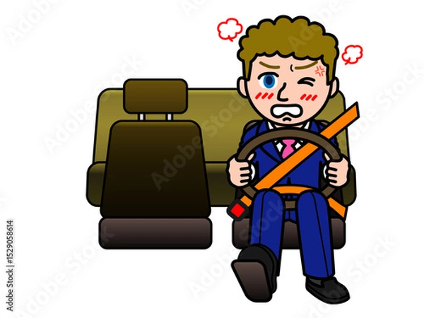 Obraz 壱A：怒るドライバー白人男性A_CS3　2025_0604_011