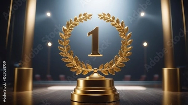 Obraz gold trophy cup