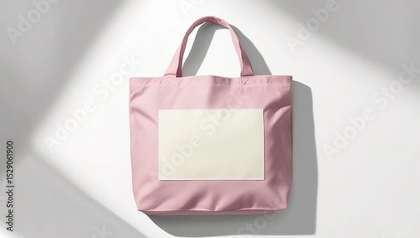 Obraz pink shopping bag on white