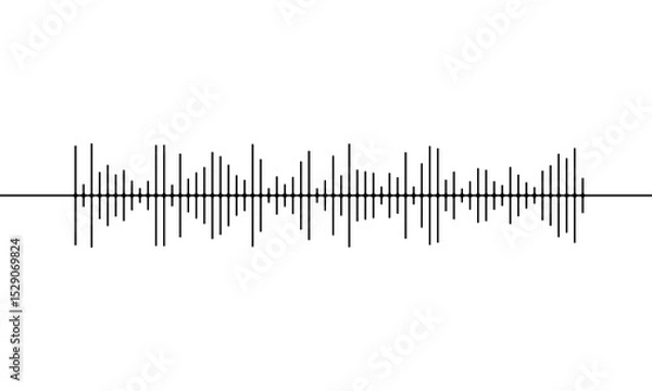 Fototapeta 音声、サウンド波形のベクターイラスト