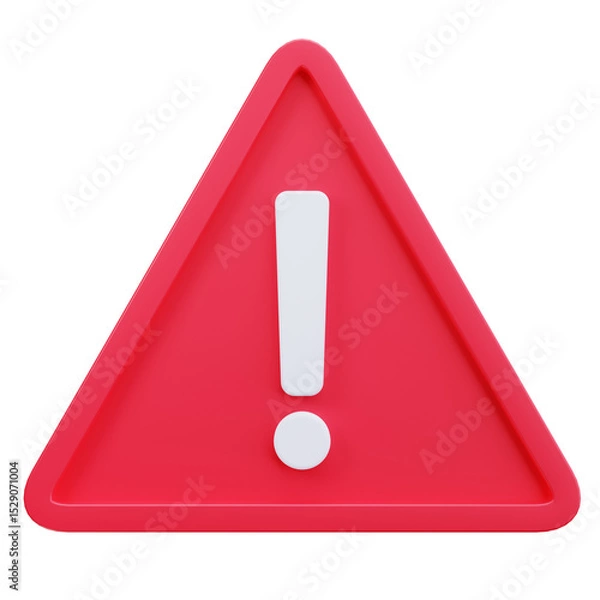 Fototapeta Red Triangle Warning