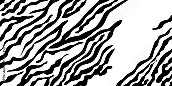 Obraz zebra skin texture seamless pattern. zebra pattern, Stripes Seamless Pattern. skin pattern.