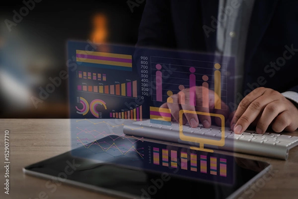 Obraz Marketing automation system optimizing global client connections through intelligent network strategies, deep learning, and innovative AI solutions for finance, investment, and service growth.