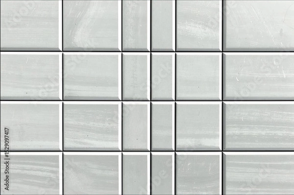 Fototapeta Ceramic tile background, full frame. Tiles of different shapes and sizes.