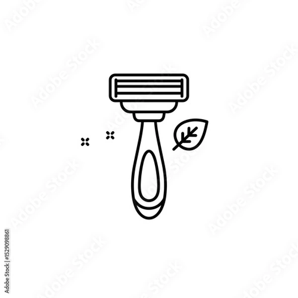 Obraz Eco-friendly metal razor with a sleek design and plastic-free concept