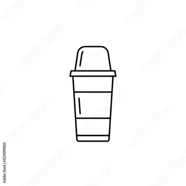 Obraz Thermos instead of disposable cup in eco-friendly styl