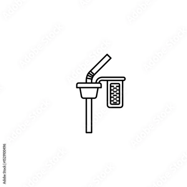 Obraz Reusable straw filter for drinks in minimalist style