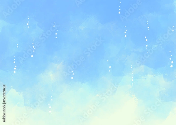 Obraz 水彩で描いた雨模様の空