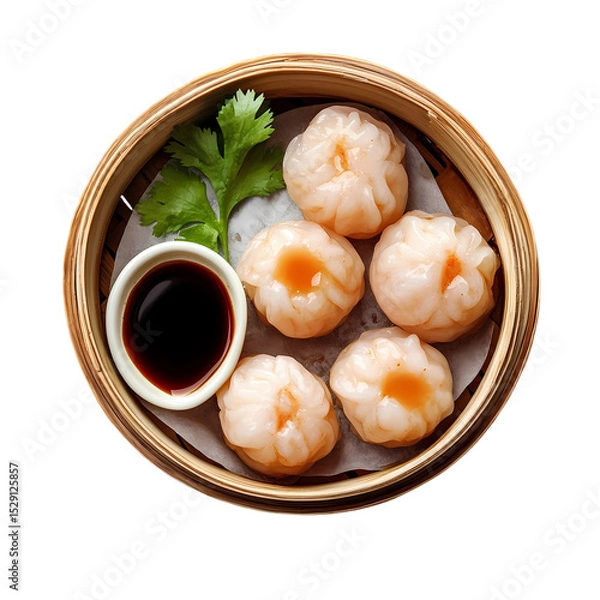Fototapeta Delicious Har Gow Dim Sum A Culinary Delight isolated on transparent background