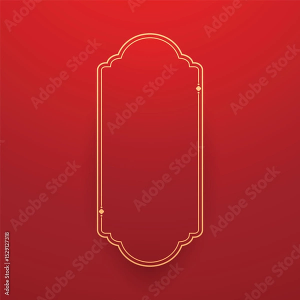 Fototapeta Happy Chinese new year 2026. Chinese new year banner for show product. Greeting card. China frame with lantern on red background.