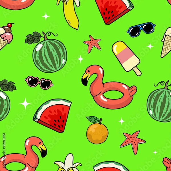 Obraz Summer Seamless Pattern Concept Design