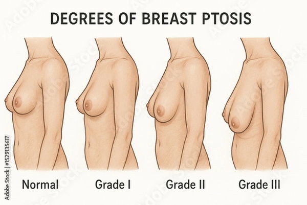 Obraz Breast Ptosis Stages