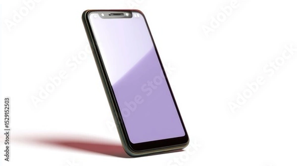 Obraz Smartphone with blank screen isolated on white background