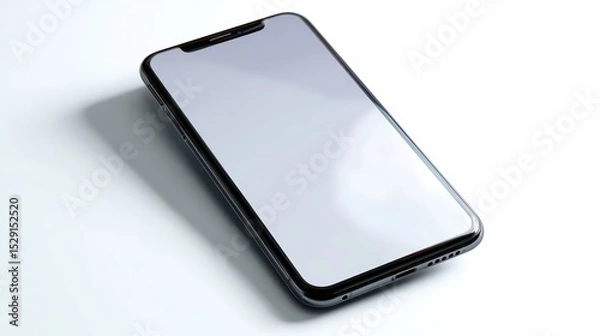Obraz Smartphone with blank screen isolated on white background